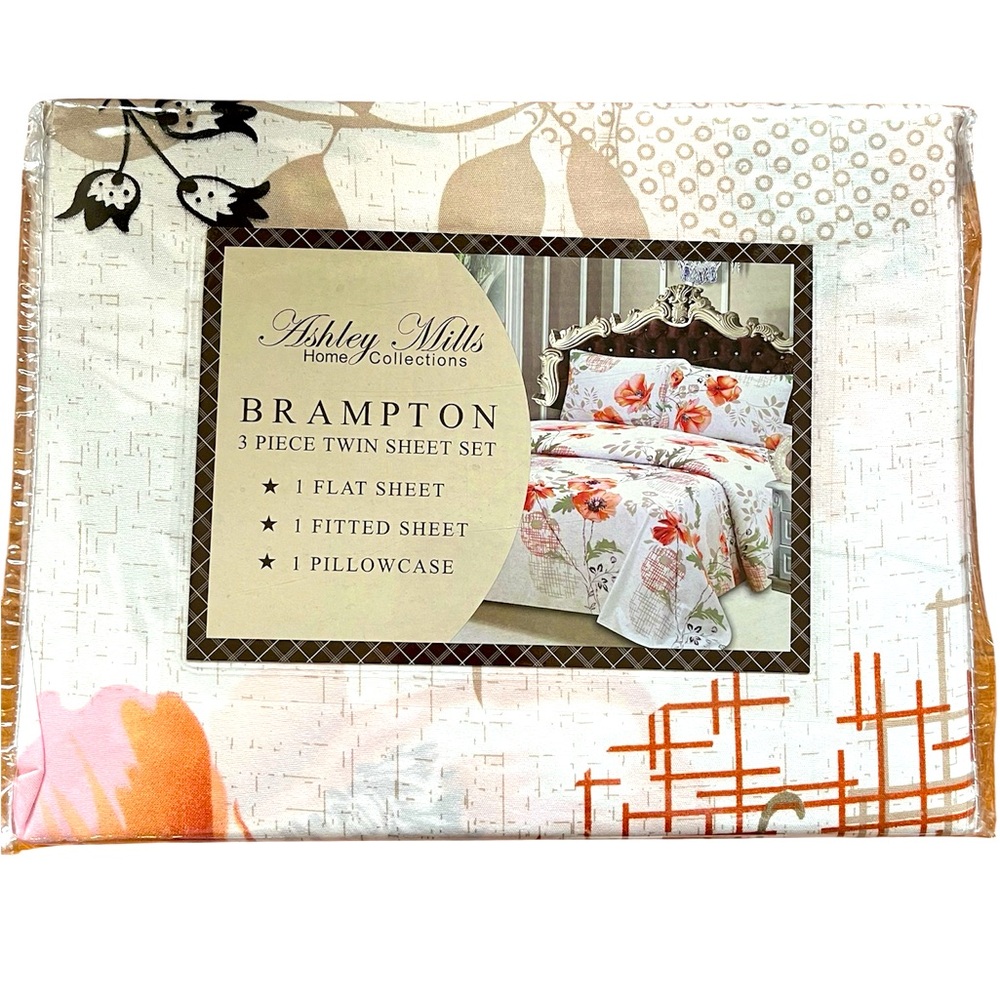 Ashley Mills Twin Sheet Set in Brampton Pattern